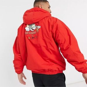 Vintage Style Reebok Tom & Jerry Oversized Coat Size XL